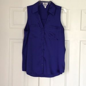 Express cobalt blue sleeveless blouse